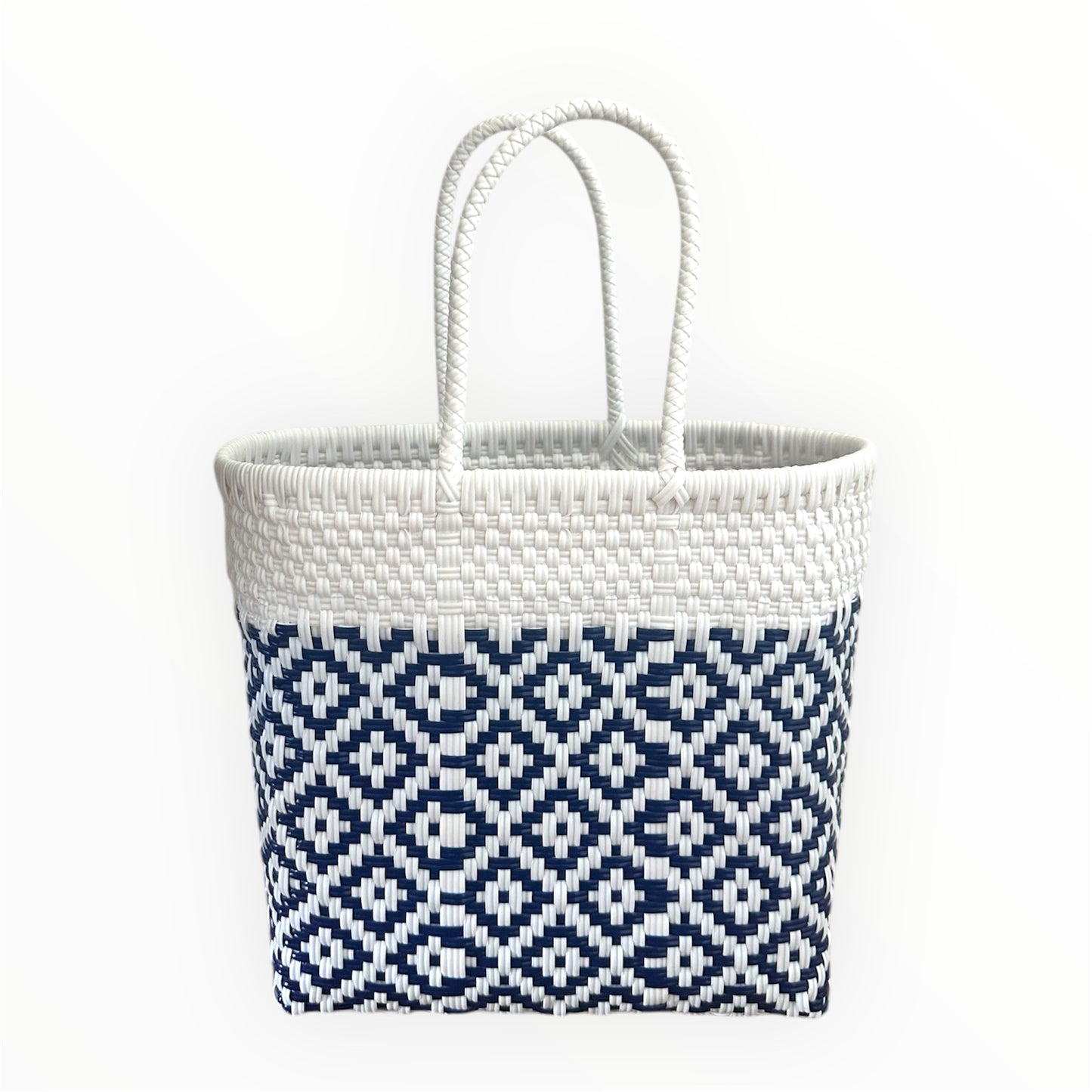 Mini - Handwoven Recycled Plastic Tote Bag