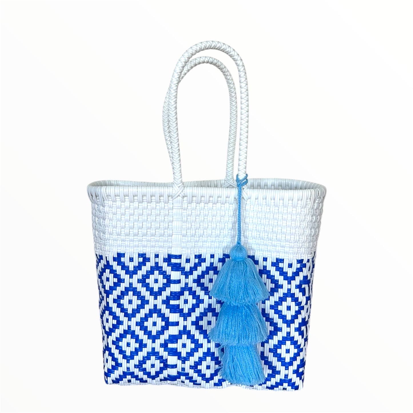 Mini - Handwoven Recycled Plastic Tote Bag