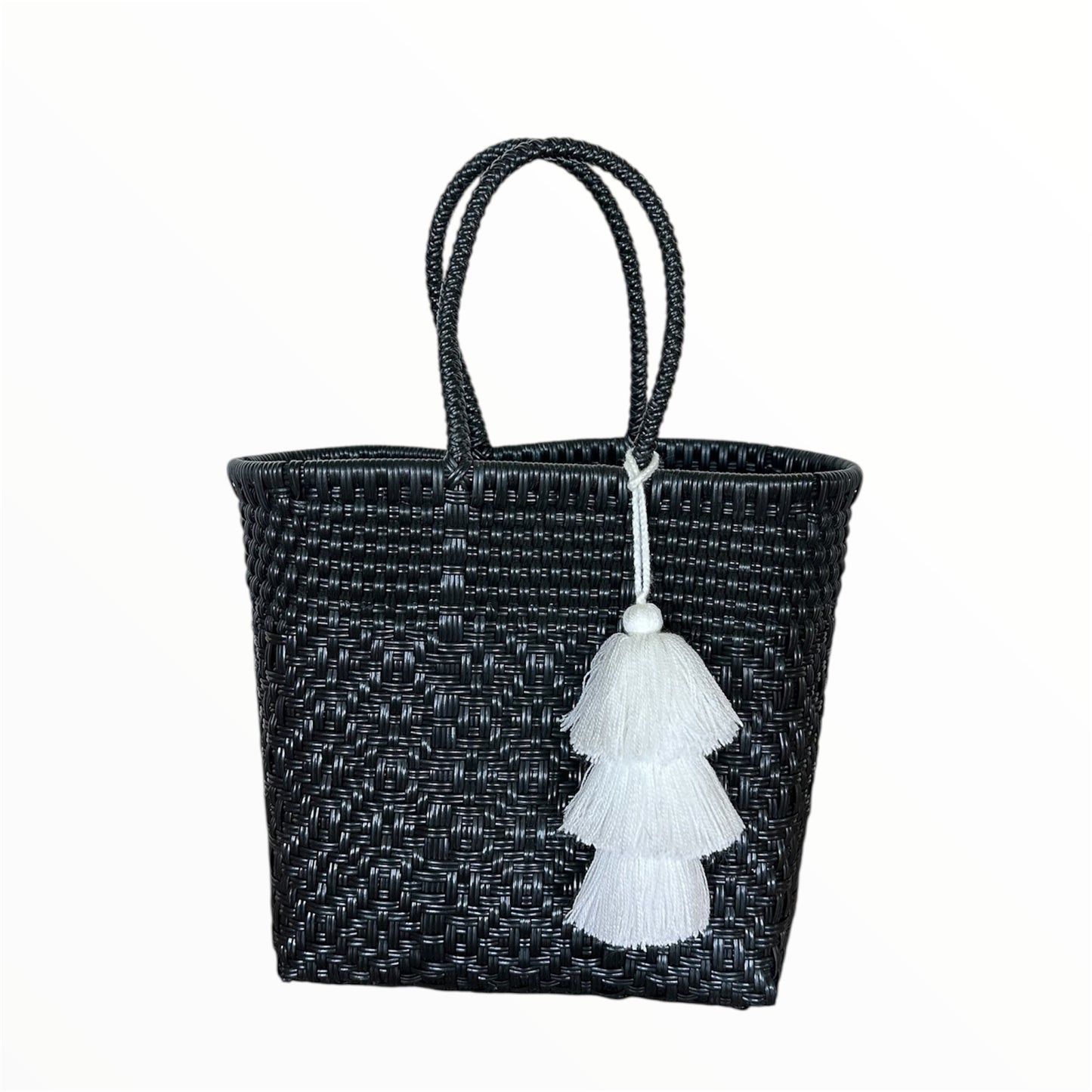 Mini - Handwoven Recycled Plastic Tote Bag