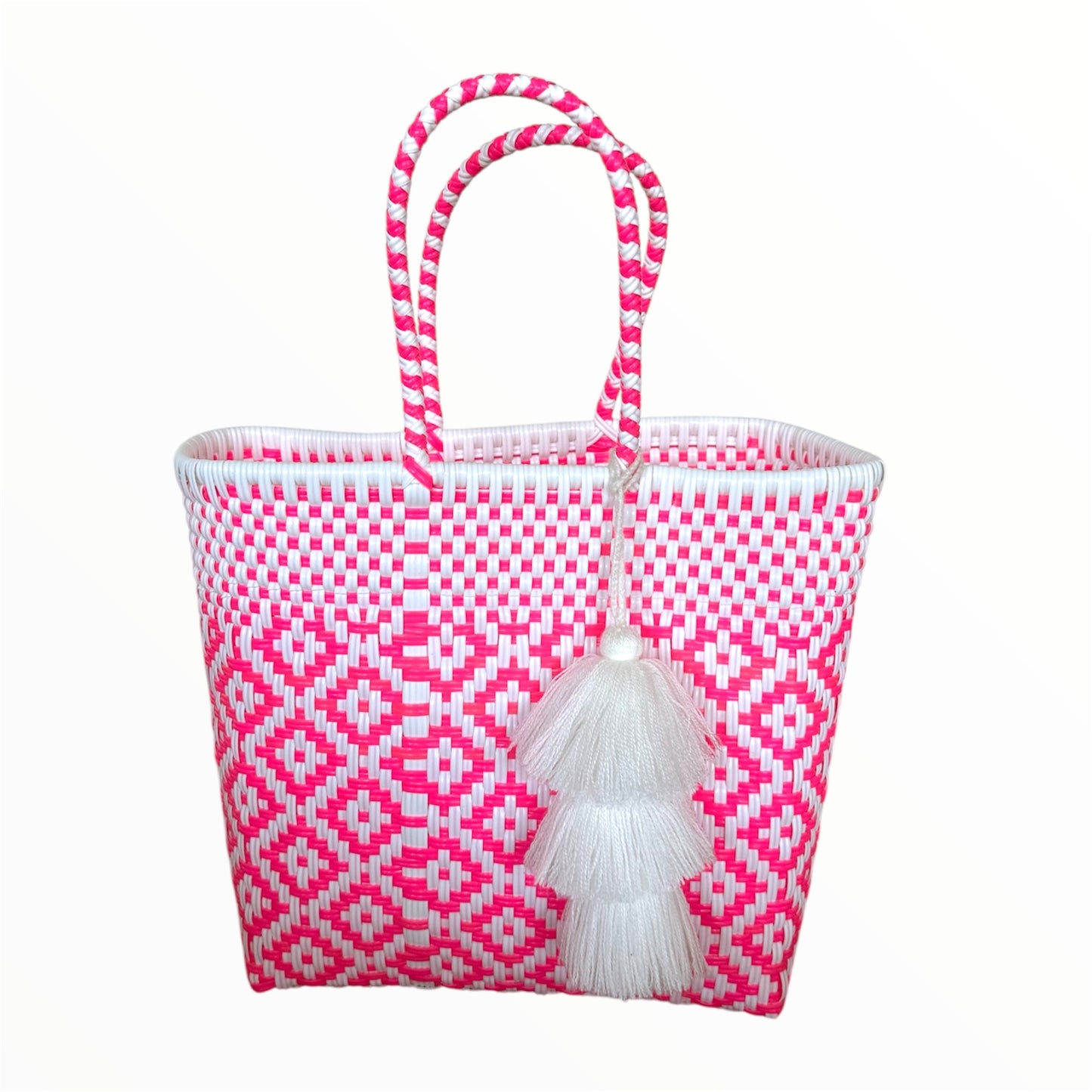 Mini - Handwoven Recycled Plastic Tote Bag
