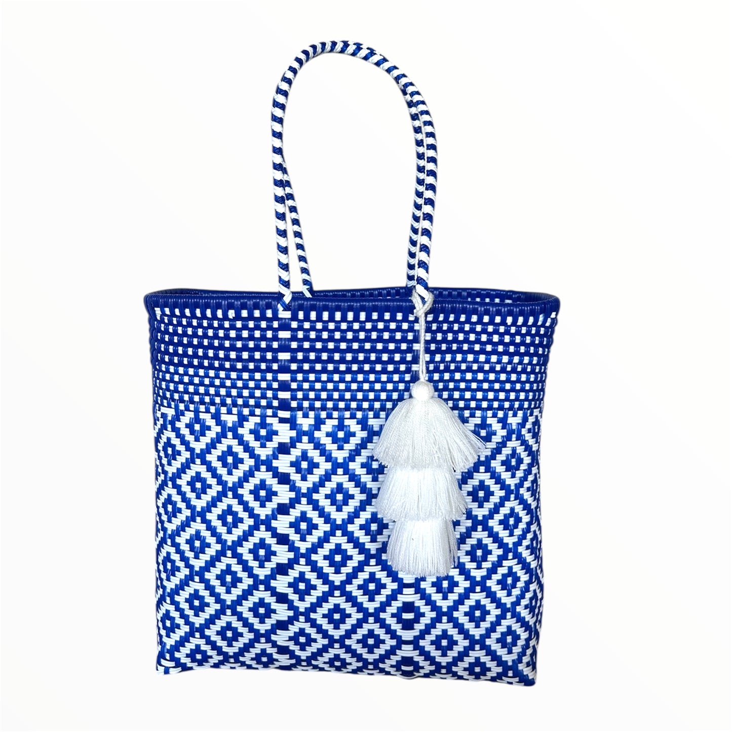 Handwoven Recycled Plastic Tote Bag