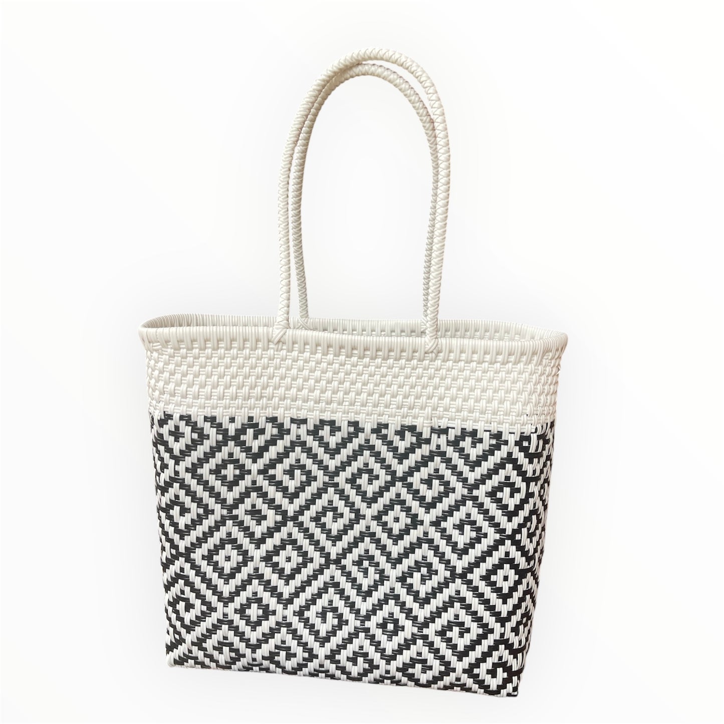 Handwoven Recycled Plastic Tote Bag