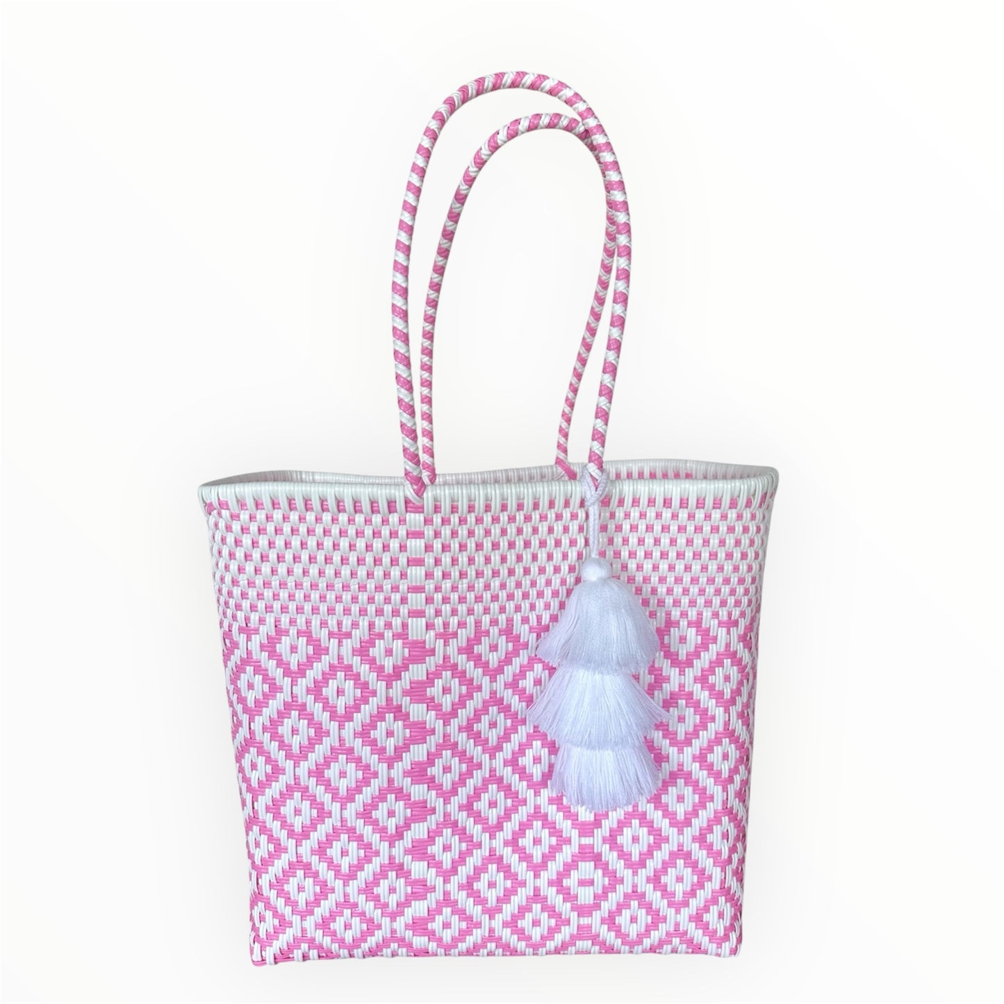 Handwoven Recycled Plastic Tote Bag