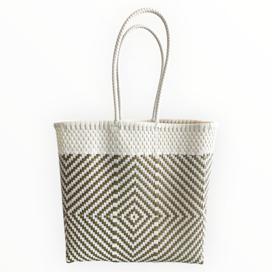 Handwoven Recycled Plastic Tote Bag