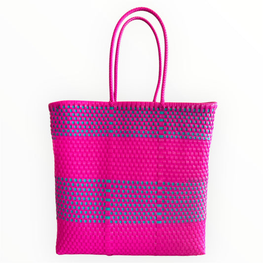 Handwoven Recycled Plastic Tote Bag