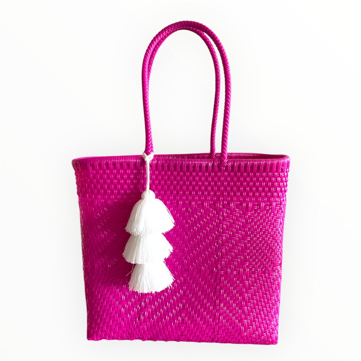 Handwoven Recycled Plastic Tote Bag