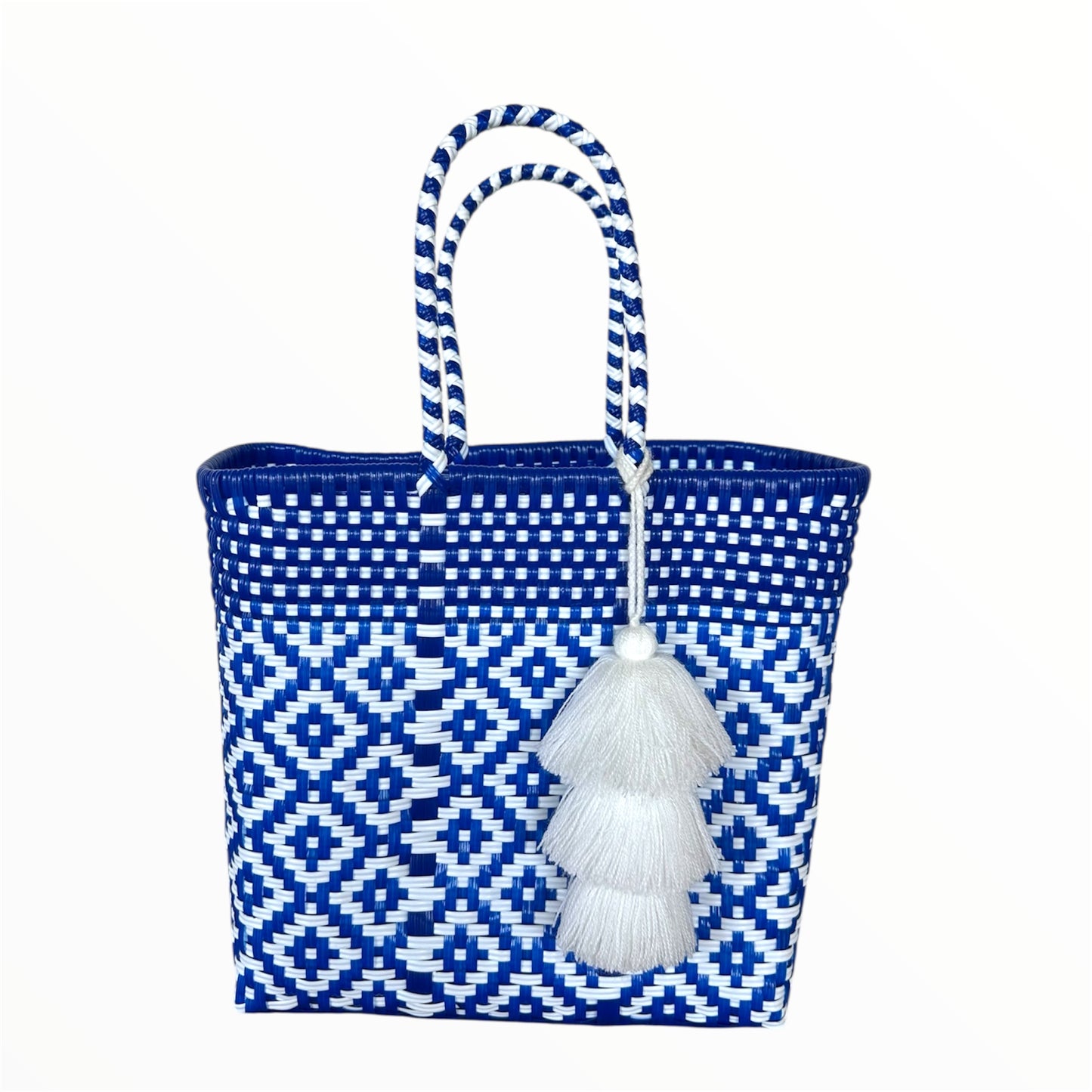Mini - Handwoven Recycled Plastic Tote Bag