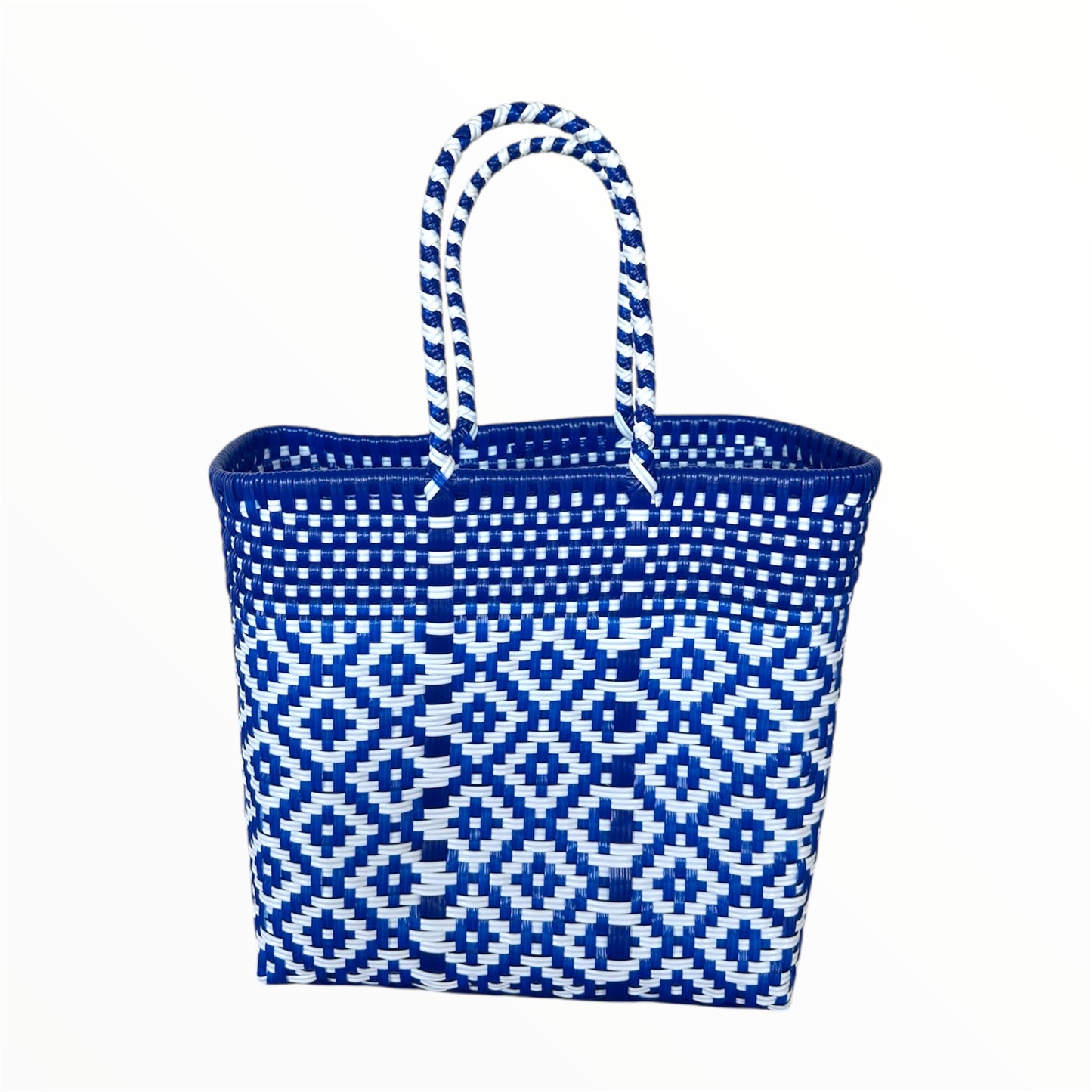Mini - Handwoven Recycled Plastic Tote Bag
