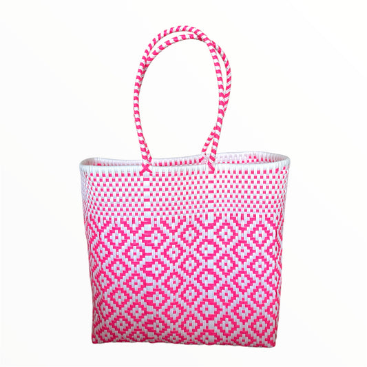 Handwoven Recycled Plastic Tote Bag