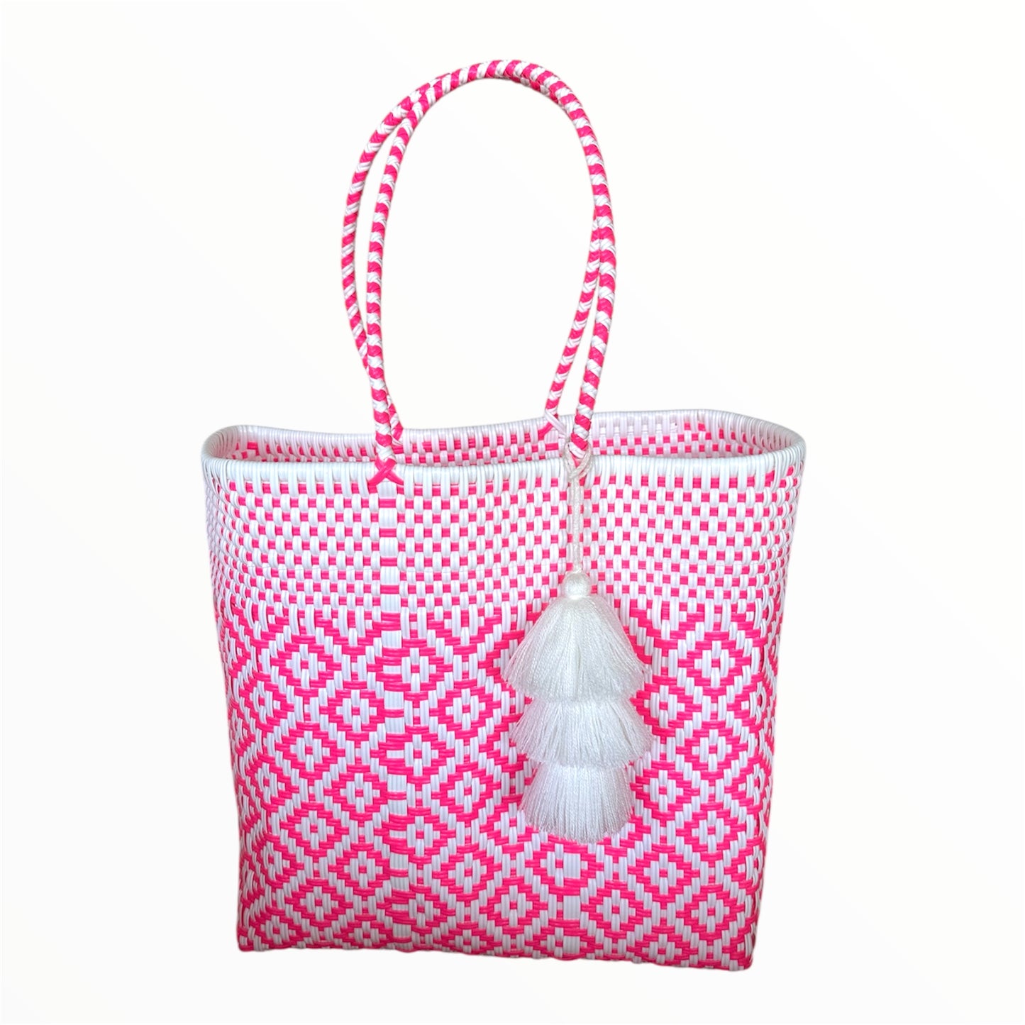 Handwoven Recycled Plastic Tote Bag