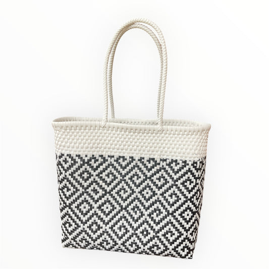 Handwoven Recycled Plastic Tote Bag
